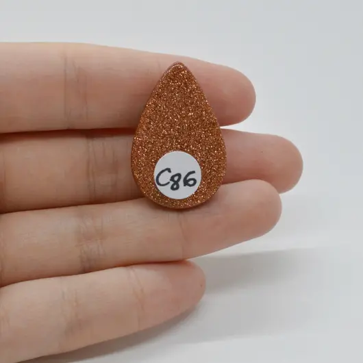 Cabochon Goldstone Maro 31x20x6mm C86, imagine 2