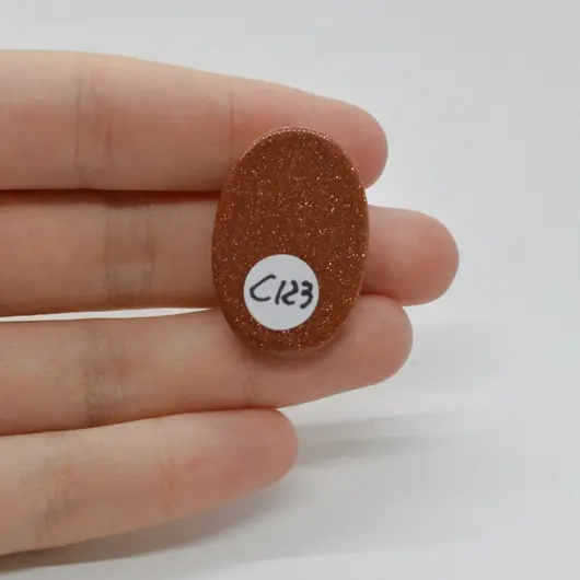 Cabochon Goldstone Maro 31x21x6mm C123, imagine 2