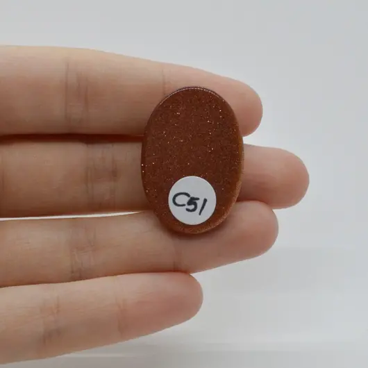 Cabochon Goldstone Maro 31x21x6mm C51, imagine 2
