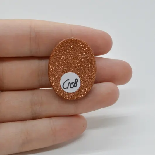 Cabochon Goldstone Maro 31x24x6mm C108, imagine 2
