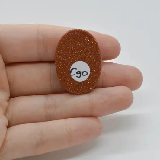 Cabochon Goldstone Maro 32x23x6mm C90, imagine 2
