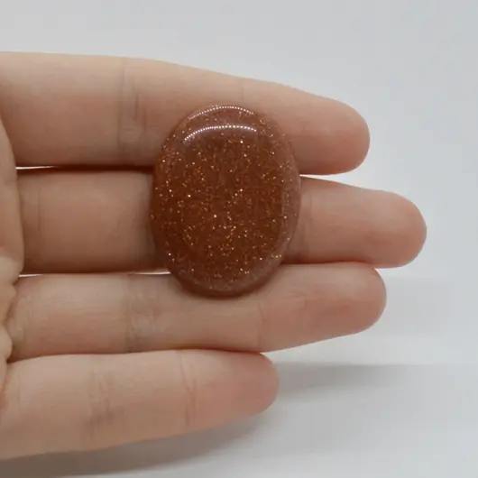 Cabochon Goldstone Maro 32x25x6mm C37