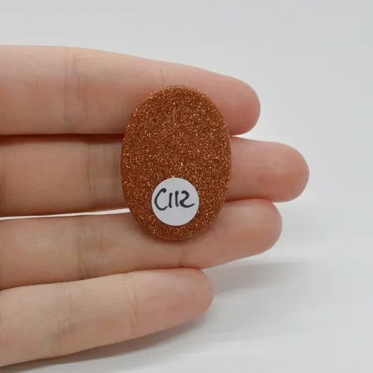 Cabochon Goldstone Maro 33x24x5mm C112, imagine 2