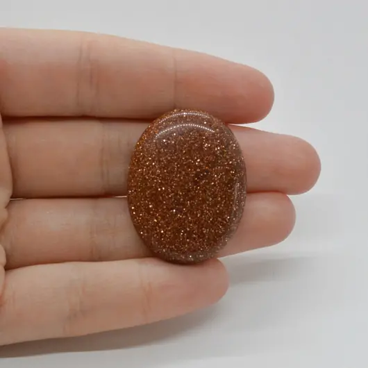 Cabochon Goldstone Maro 33x26x6mm C116
