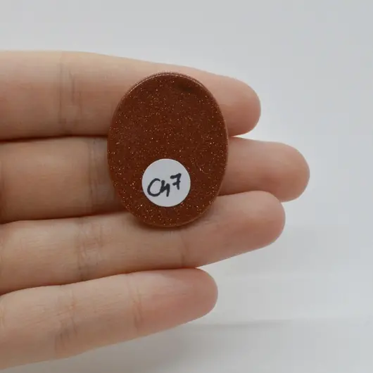 Cabochon Goldstone Maro 33x26x6mm C47, imagine 2