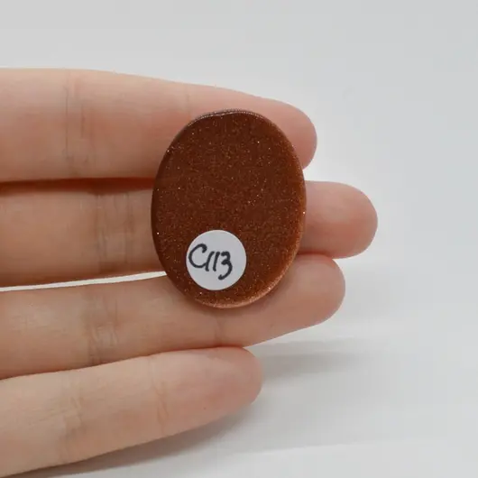 Cabochon Goldstone Maro 33x26x7mm C113, imagine 2