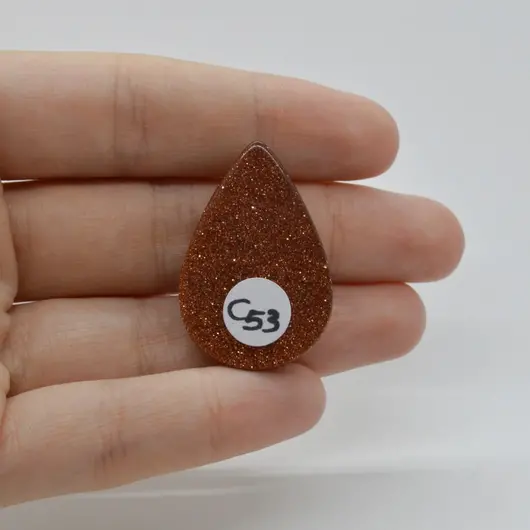 Cabochon Goldstone Maro 34x22x6mm C53, imagine 2