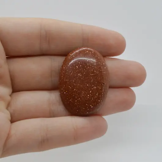 Cabochon Goldstone Maro 34x24x6mm C61