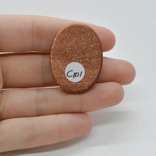 Cabochon Goldstone Maro 35x26x6mm C101, imagine 2