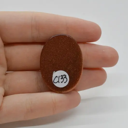 Cabochon Goldstone Maro 35x26x7mm C133, imagine 2