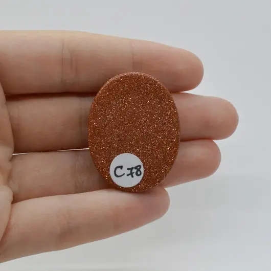 Cabochon Goldstone Maro 35x27x6mm C78, imagine 2