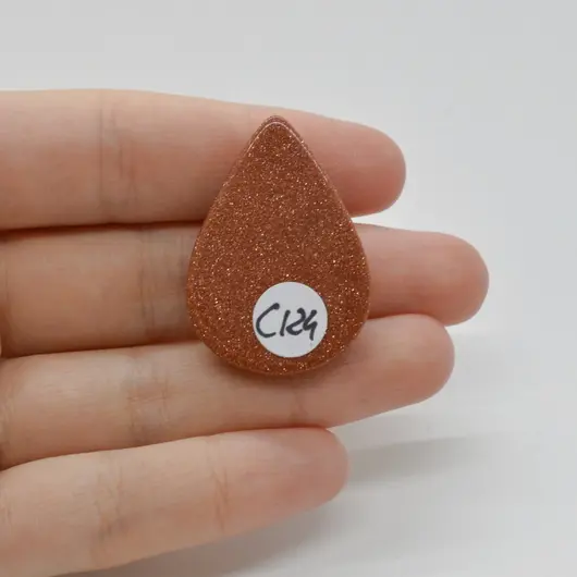 Cabochon Goldstone Maro 36x25x6mm C124, imagine 2