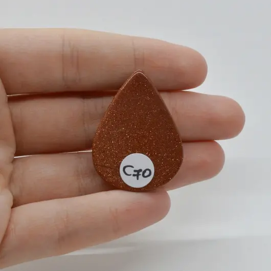 Cabochon Goldstone Maro 36x26x5mm C70, imagine 2