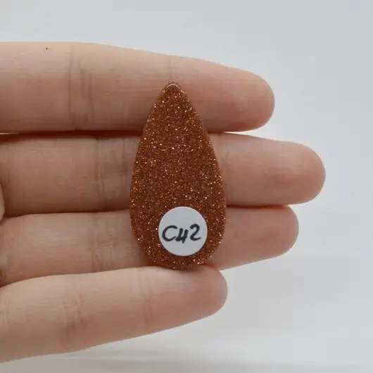 Cabochon Goldstone Maro 39x20x5mm C42, imagine 2