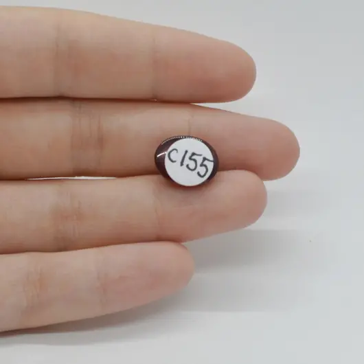 Cabochon Granat Hessonit 13x11x4mm C155, imagine 2