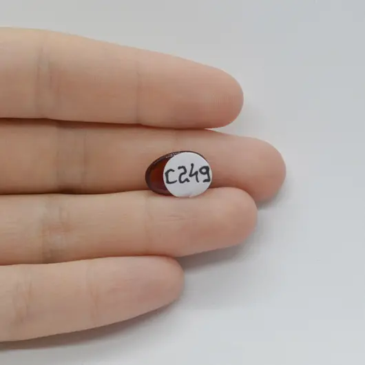 Cabochon Granat Hessonit 13x9x4mm C249, imagine 2