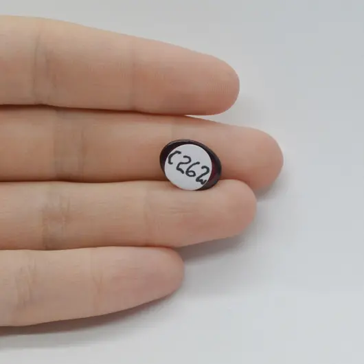 Cabochon Granat Hessonit 14x10x4mm C262, imagine 2