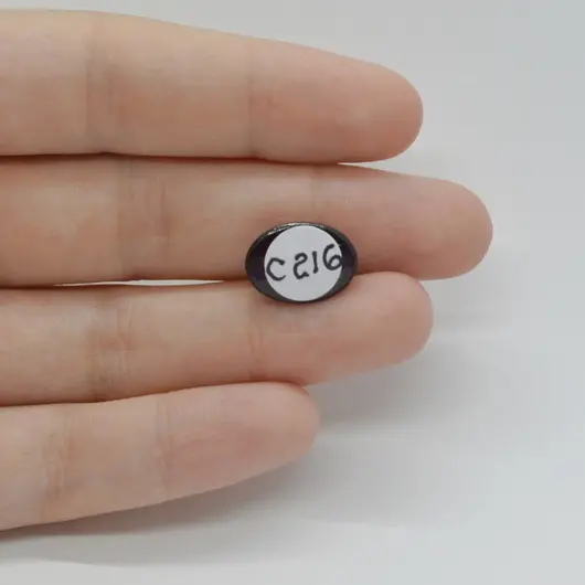 Cabochon Granat Hessonit 14x11x5mm C216, imagine 2
