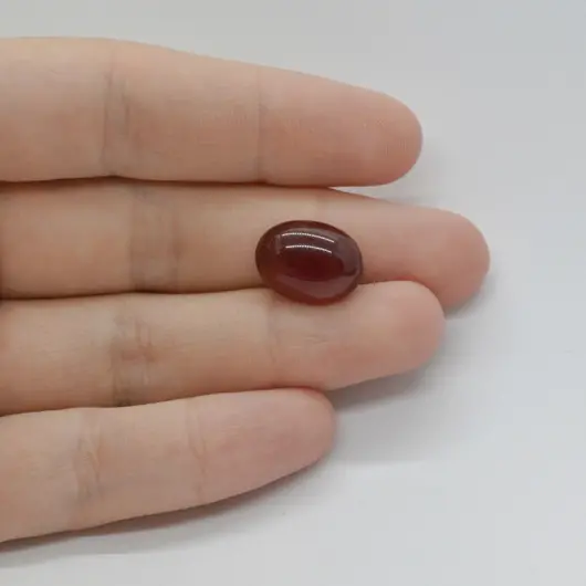 Cabochon Granat Hessonit 14x11x5mm C227