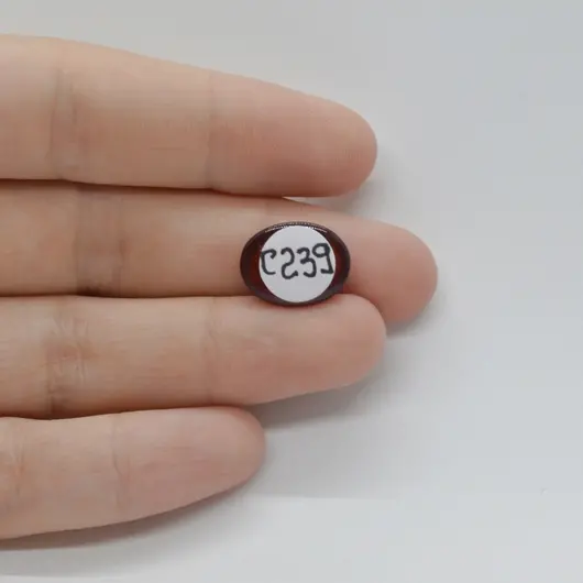 Cabochon Granat Hessonit 14x11x5mm C239, imagine 2
