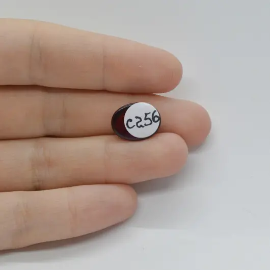 Cabochon Granat Hessonit 14x11x5mm C256, imagine 2