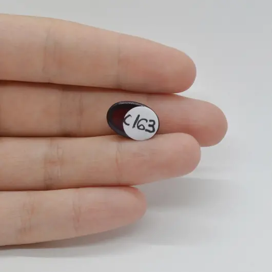 Cabochon Granat Hessonit 15x10x5mm C163, imagine 2