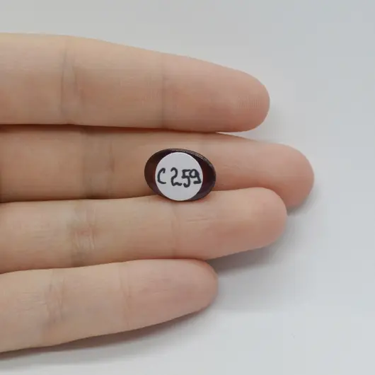 Cabochon Granat Hessonit 15x10x5mm C259, imagine 2