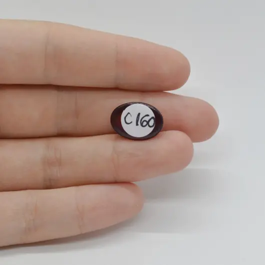 Cabochon Granat Hessonit 15x11x6mm C160, imagine 2