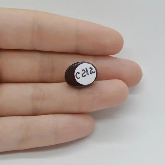 Cabochon Granat Hessonit 15x12x7mm C212, imagine 2