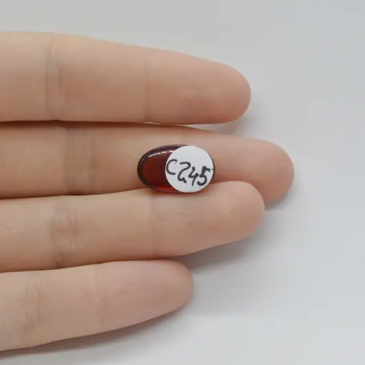 Cabochon Granat Hessonit 16x10x5mm C245, imagine 2