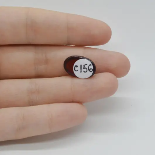 Cabochon Granat Hessonit 16x11x5mm C156, imagine 2