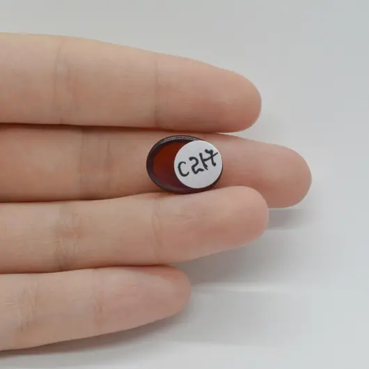 Cabochon Granat Hessonit 16x12x5mm C217, imagine 2