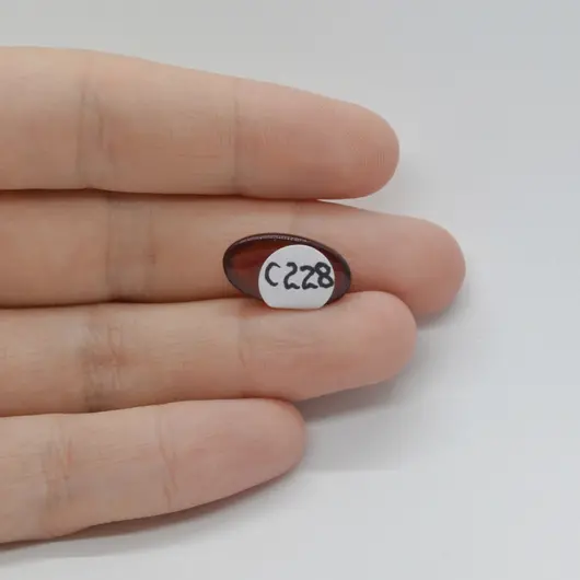 Cabochon Granat Hessonit 17x10x4mm C228, imagine 2