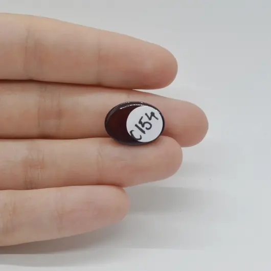 Cabochon Granat Hessonit 17x12x6mm C154, imagine 2