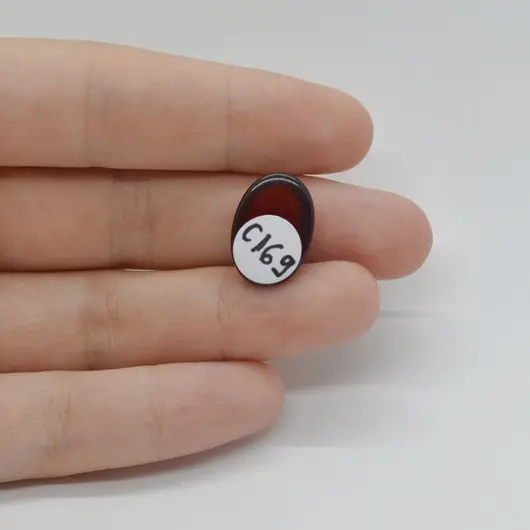 Cabochon Granat Hessonit 17x12x6mm C169, imagine 2