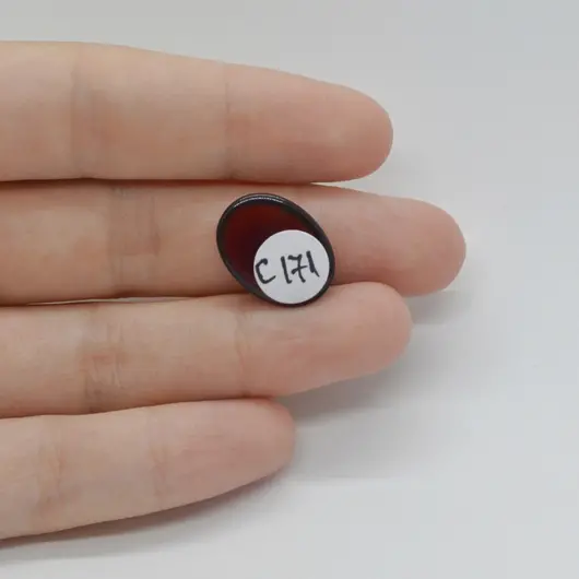 Cabochon Granat Hessonit 17x13x4mm C171, imagine 2