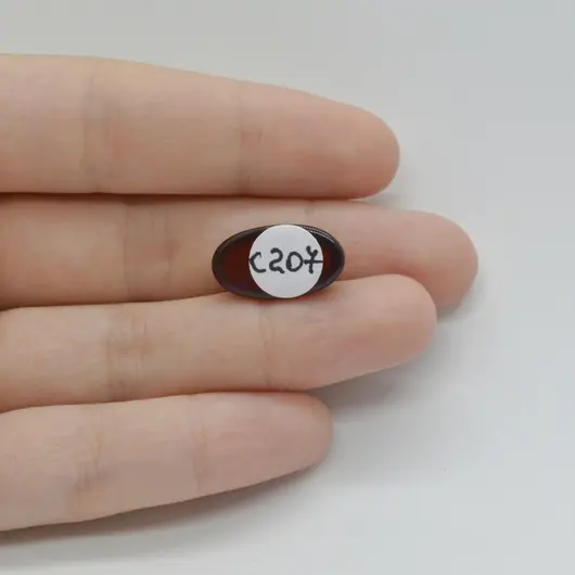 Cabochon Granat Hessonit 18x10x6mm C207, imagine 2