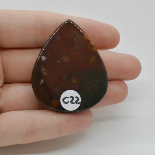 Cabochon Heliotrop 46x37x5mm C22, imagine 2