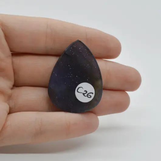 Cabochon Iolith Sun Stone 37x28x5mm C26, imagine 2