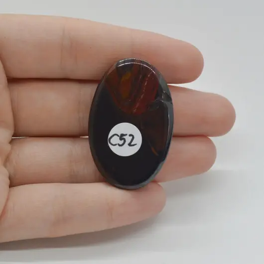Cabochon Iron Tiger 39x25x7mm C52, imagine 2