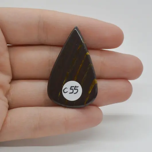 Cabochon Iron Tiger 41x25x6mm C55, imagine 2