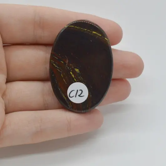 Cabochon Iron Tiger 44x30x6mm C12, imagine 2