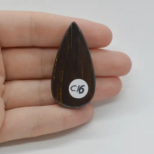 Cabochon Iron Tiger 45x23x6mm C16, imagine 2