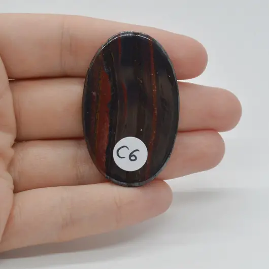 Cabochon Iron Tiger 45x28x4mm C6, imagine 2