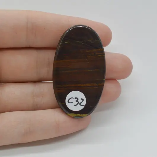 Cabochon Iron Tiger 46x26x5mm C32, imagine 2