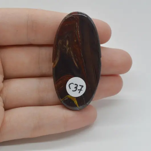 Cabochon Iron Tiger 50x25x5mm C37, imagine 2