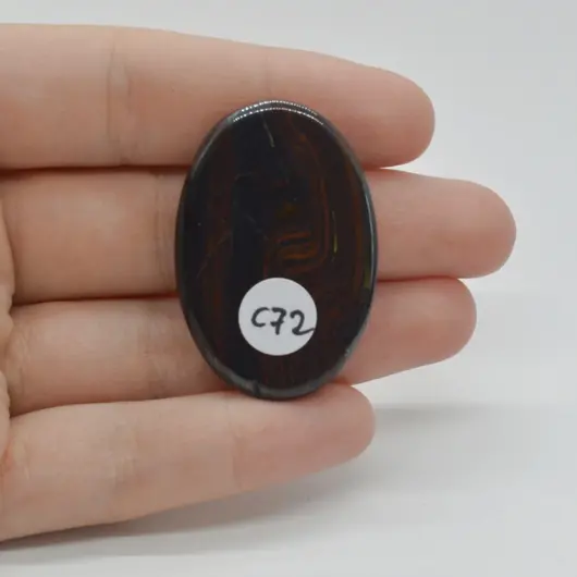 Cabochon Iron Tiger 39x27x6mm C72, imagine 2