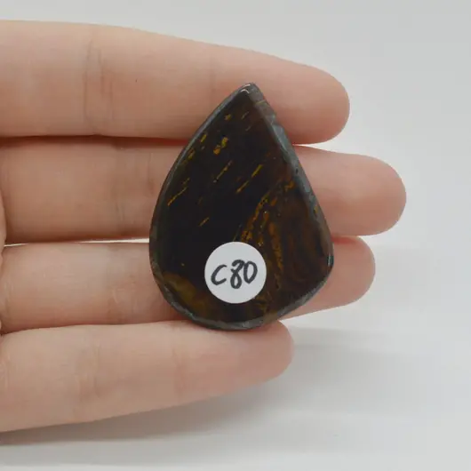 Cabochon Iron Tiger 40x30x6mm C80, imagine 2