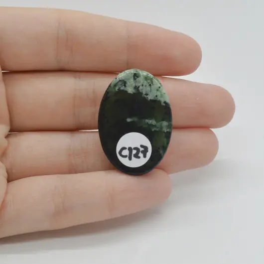 Cabochon Jad Nefrit 31x21x7mm C127, imagine 2