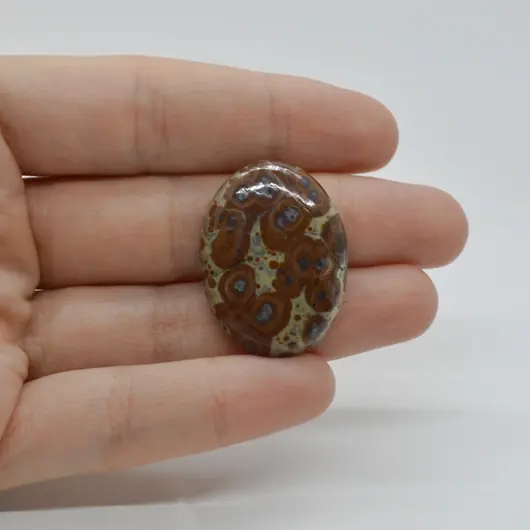 Cabochon Jasp Asteroid 31x23x6mm C46